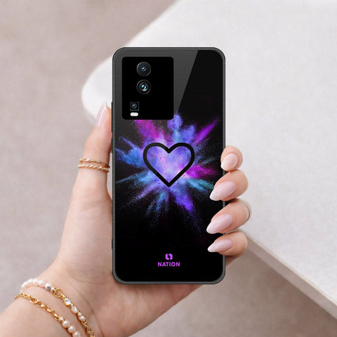 Vivo iQOO Neo 7 Cover - Onation Heart Series - HQ Ultra Shine Premium Infinity Glass Soft Silicon Borders Case
