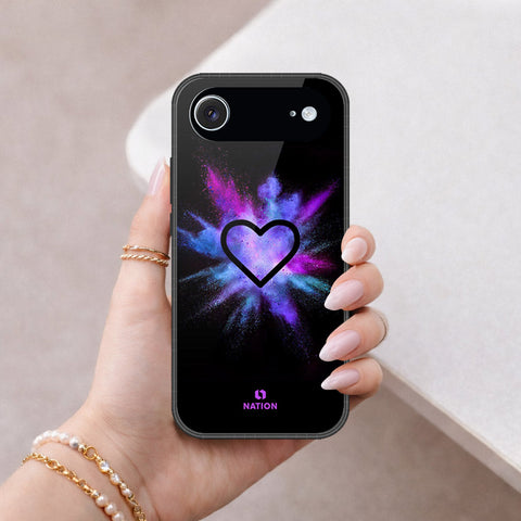 iPhone 17 Air - Onation Heart Series - HQ Ultra Shine Premium Infinity Glass Soft Silicon Borders Case