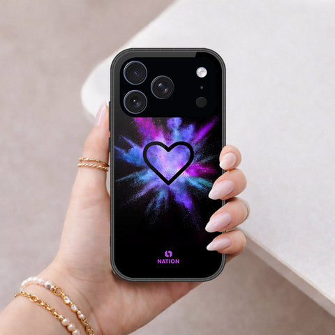 iPhone 17 Pro - Onation Heart Series - HQ Ultra Shine Premium Infinity Glass Soft Silicon Borders Case