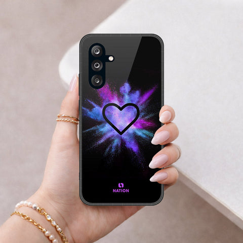 Samsung Galaxy A57 Cover - Onation Heart Series - HQ Ultra Shine Premium Infinity Glass Soft Silicon Borders Case