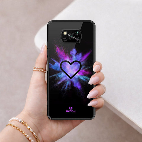 Xiaomi Poco X3 Cover - Onation Heart Series - HQ Ultra Shine Premium Infinity Glass Soft Silicon Borders Case