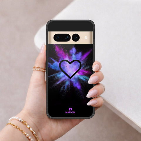 Google Pixel 7 Pro Cover - Onation Heart Series - HQ Ultra Shine Premium Infinity Glass Soft Silicon Borders Case