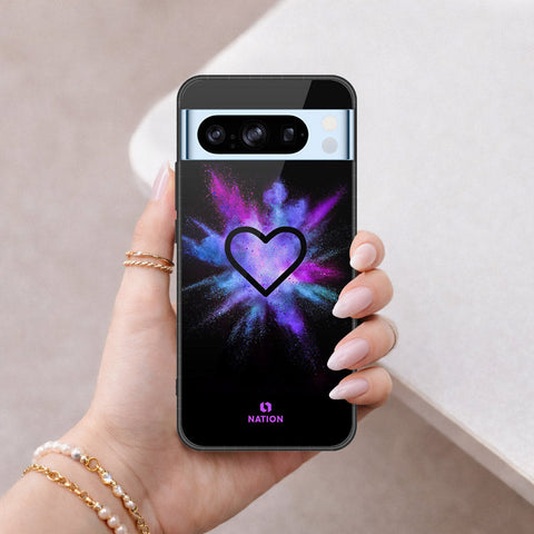 Google Pixel 8 Pro Cover - Onation Heart Series - HQ Ultra Shine Premium Infinity Glass Soft Silicon Borders Case