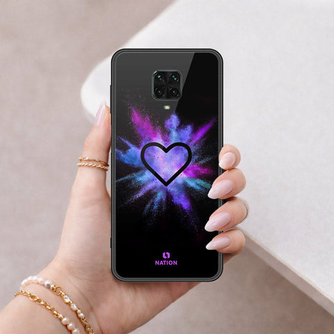 Xiaomi Redmi Note 9S Cover - Onation Heart Series - HQ Ultra Shine Premium Infinity Glass Soft Silicon Borders Case