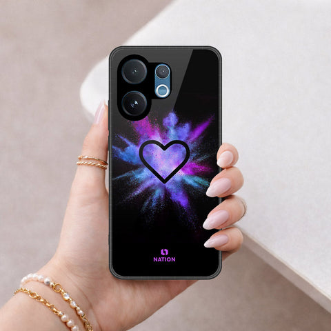 Vivo V60 Cover - Onation Heart Series - HQ Ultra Shine Premium Infinity Glass Soft Silicon Borders Case