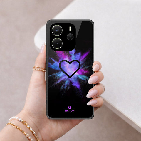 Xiaomi Redmi Note 14 4G Cover - Onation Heart Series - HQ Ultra Shine Premium Infinity Glass Soft Silicon Borders Case