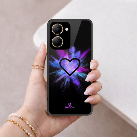 Vivo Y36 4G Cover - Onation Heart Series - HQ Ultra Shine Premium Infinity Glass Soft Silicon Borders Case