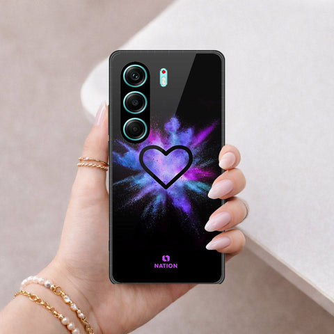 Tecno Camon 40 Pro Cover - Onation Heart Series - HQ Ultra Shine Premium Infinity Glass Soft Silicon Borders Case