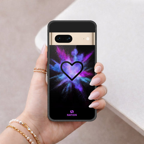 Google Pixel 7 Cover - Onation Heart Series - HQ Ultra Shine Premium Infinity Glass Soft Silicon Borders Case