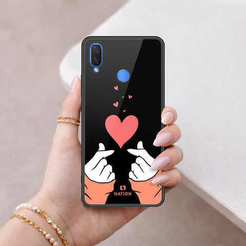 Huawei Honor Play Cover - Onation Heart Series - HQ Ultra Shine Premium Infinity Glass Soft Silicon Borders Case