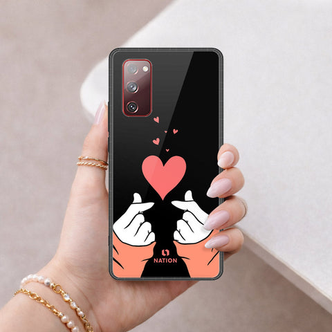 Samsung Galaxy S20 FE Cover - Onation Heart Series - HQ Ultra Shine Premium Infinity Glass Soft Silicon Borders Case