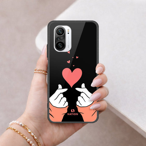 Xiaomi Poco F3 Cover - Onation Heart Series - HQ Ultra Shine Premium Infinity Glass Soft Silicon Borders Case