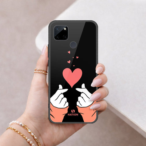 Realme C25Y Cover - Onation Heart Series - HQ Ultra Shine Premium Infinity Glass Soft Silicon Borders Case