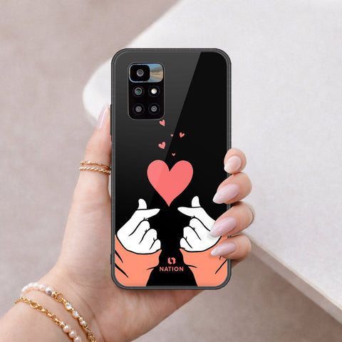 Xiaomi Redmi 10 Cover - Onation Heart Series - HQ Ultra Shine Premium Infinity Glass Soft Silicon Borders Case
