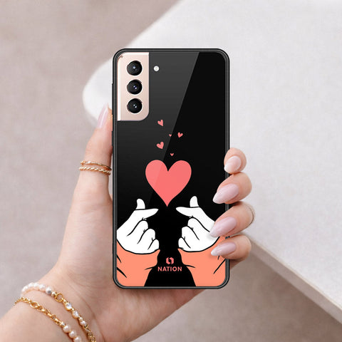 Samsung Galaxy S22 Plus 5G Cover - Onation Heart Series - HQ Ultra Shine Premium Infinity Glass Soft Silicon Borders Case