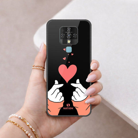 Tecno Camon 16 Cover - Onation Heart Series - HQ Ultra Shine Premium Infinity Glass Soft Silicon Borders Case