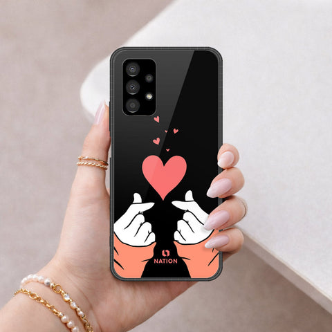 Samsung Galaxy A13 4G Cover - Onation Heart Series - HQ Ultra Shine Premium Infinity Glass Soft Silicon Borders Case