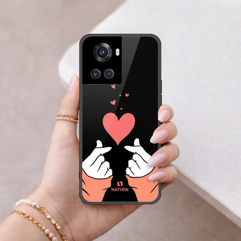 OnePlus 10R Cover - Onation Heart Series - HQ Ultra Shine Premium Infinity Glass Soft Silicon Borders Case