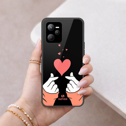Realme 9 Pro Cover - Onation Heart Series - HQ Ultra Shine Premium Infinity Glass Soft Silicon Borders Case