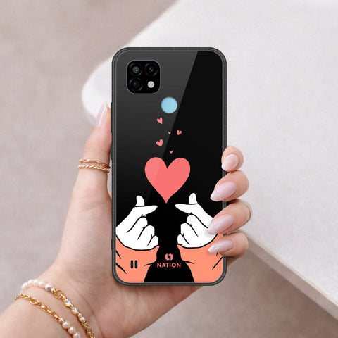 Realme C21 Cover - Onation Heart Series - HQ Ultra Shine Premium Infinity Glass Soft Silicon Borders Case