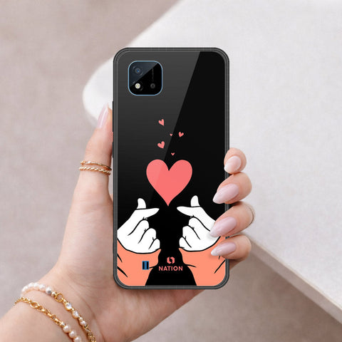 Realme C20 Cover - Onation Heart Series - HQ Ultra Shine Premium Infinity Glass Soft Silicon Borders Case