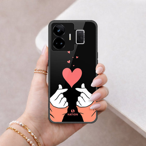 Realme GT Neo 5 Cover - Onation Heart Series - HQ Ultra Shine Premium Infinity Glass Soft Silicon Borders Case