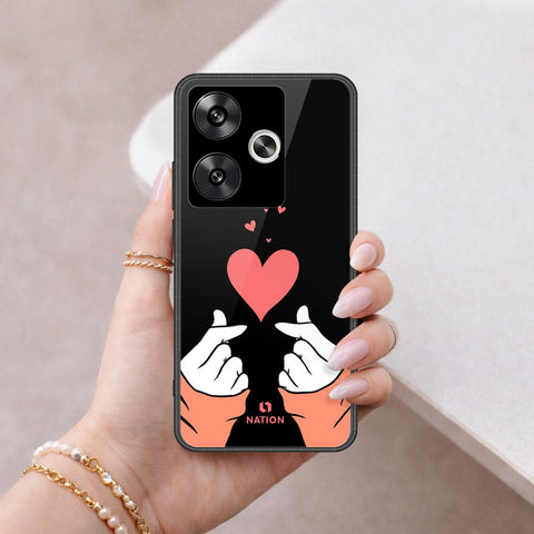Xiaomi Poco F6 Cover - Onation Heart Series - HQ Ultra Shine Premium Infinity Glass Soft Silicon Borders Case