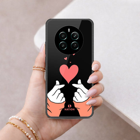Realme Narzo 70 Cover - Onation Heart Series - HQ Ultra Shine Premium Infinity Glass Soft Silicon Borders Case