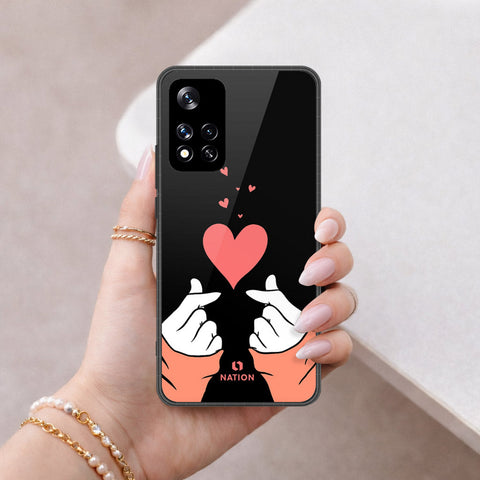 Xiaomi Redmi Note 11 Pro Plus 5G Cover - Onation Heart Series - HQ Ultra Shine Premium Infinity Glass Soft Silicon Borders Case