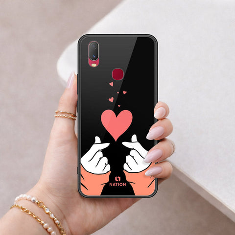 Vivo Y11 2019 Cover - Onation Heart Series - HQ Ultra Shine Premium Infinity Glass Soft Silicon Borders Case
