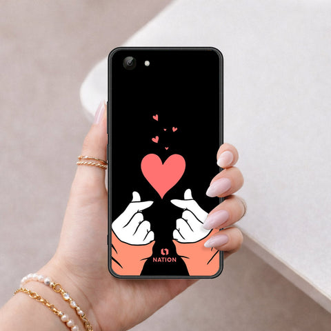 Vivo Y81 Cover - Onation Heart Series - HQ Ultra Shine Premium Infinity Glass Soft Silicon Borders Case