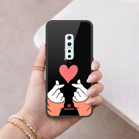 Vivo V17 Pro Cover - Onation Heart Series - HQ Ultra Shine Premium Infinity Glass Soft Silicon Borders Case