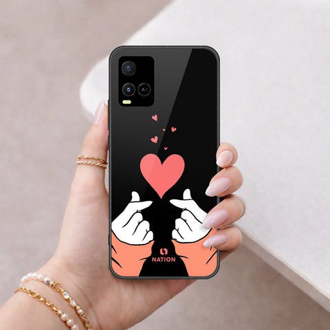 Vivo Y32 Cover - Onation Heart Series - HQ Ultra Shine Premium Infinity Glass Soft Silicon Borders Case