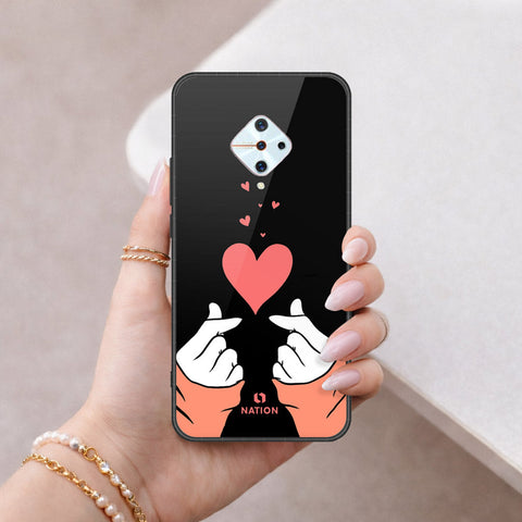 Vivo Y9s Cover - Onation Heart Series - HQ Ultra Shine Premium Infinity Glass Soft Silicon Borders Case