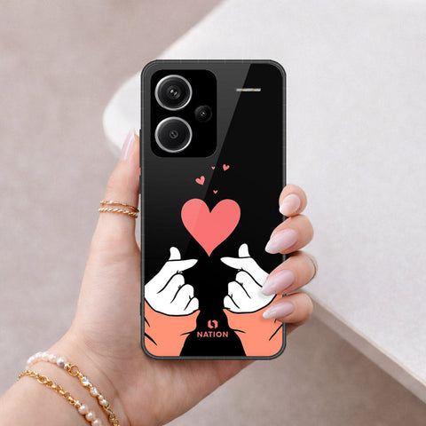 Xiaomi Redmi Note 13 Pro Plus 5G Cover - Onation Heart Series - HQ Ultra Shine Premium Infinity Glass Soft Silicon Borders Case