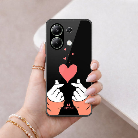 Xiaomi Redmi Note 13 Pro 4G Cover - Onation Heart Series - HQ Ultra Shine Premium Infinity Glass Soft Silicon Borders Case