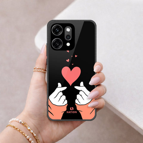 Oppo Reno 14 Pro Cover - Onation Heart Series - HQ Ultra Shine Premium Infinity Glass Soft Silicon Borders Case