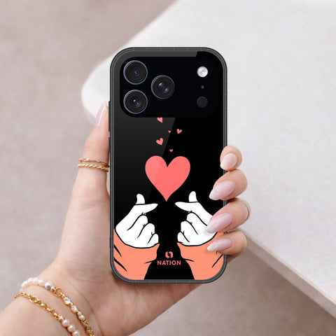 iPhone 18 Pro Max - Onation Heart Series - HQ Ultra Shine Premium Infinity Glass Soft Silicon Borders Case