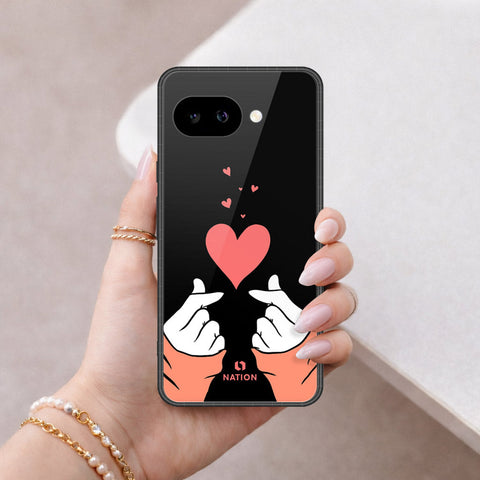 Google Pixel 9a Cover - Onation Heart Series - HQ Ultra Shine Premium Infinity Glass Soft Silicon Borders Case