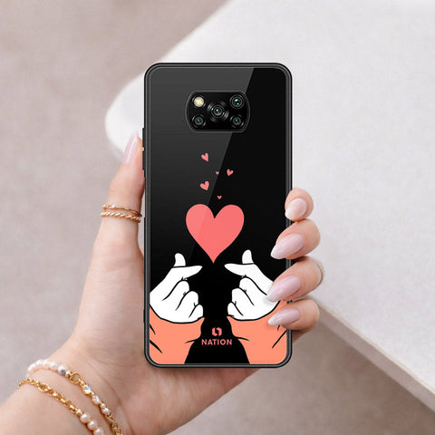 Xiaomi Poco X3 Pro Cover - Onation Heart Series - HQ Ultra Shine Premium Infinity Glass Soft Silicon Borders Case