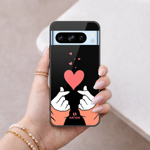 Google Pixel 8 Pro Cover - Onation Heart Series - HQ Ultra Shine Premium Infinity Glass Soft Silicon Borders Case