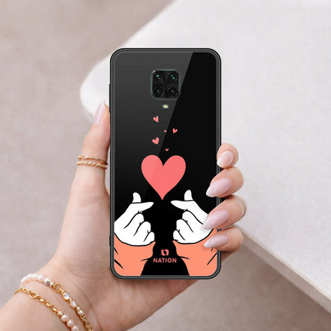 Xiaomi Redmi Note 9S Cover - Onation Heart Series - HQ Ultra Shine Premium Infinity Glass Soft Silicon Borders Case