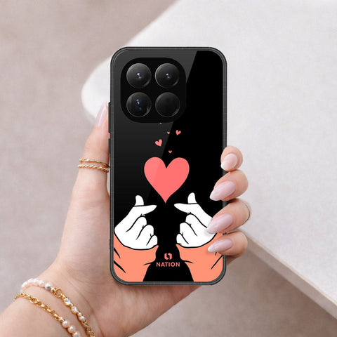 Xiaomi 14T Pro Cover - Onation Heart Series - HQ Ultra Shine Premium Infinity Glass Soft Silicon Borders Case