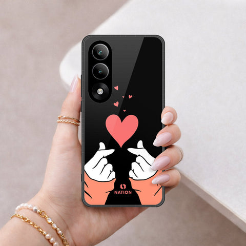 OnePlus Nord 5 Cover - Onation Heart Series - HQ Ultra Shine Premium Infinity Glass Soft Silicon Borders Case