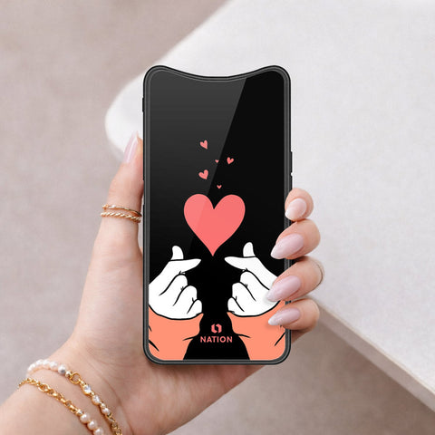 Oppo Find X Cover - Onation Heart Series - HQ Ultra Shine Premium Infinity Glass Soft Silicon Borders Case
