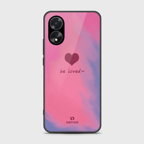 Oppo A18 Cover- Onation Heart Series - HQ Ultra Shine Premium Infinity Glass Soft Silicon Borders Case