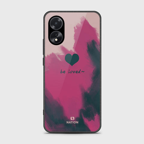 Oppo A18 Cover- Onation Heart Series - HQ Ultra Shine Premium Infinity Glass Soft Silicon Borders Case