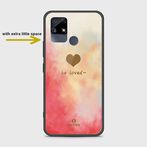 Realme C25 Cover- Onation Heart Series - HQ Ultra Shine Premium Infinity Glass Soft Silicon Borders Case (Fast Delivery)