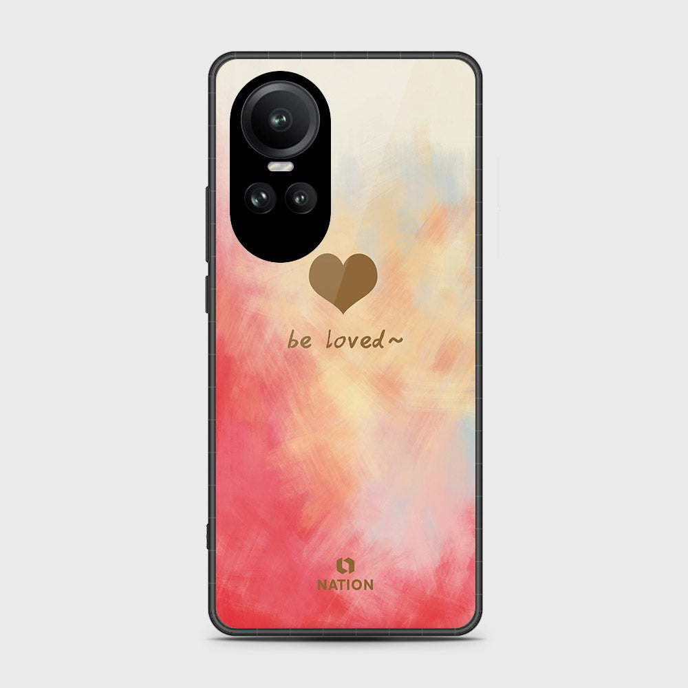 Oppo Reno 10 Pro Cover- Onation Heart Series - HQ Ultra Shine Premium Infinity Glass Soft Silicon Borders Case