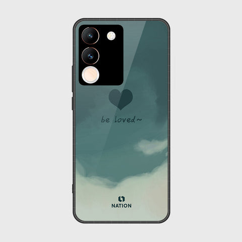 vivo V29e Cover- Onation Heart Series - HQ Ultra Shine Premium Infinity Glass Soft Silicon Borders Case (Fast Delivery)